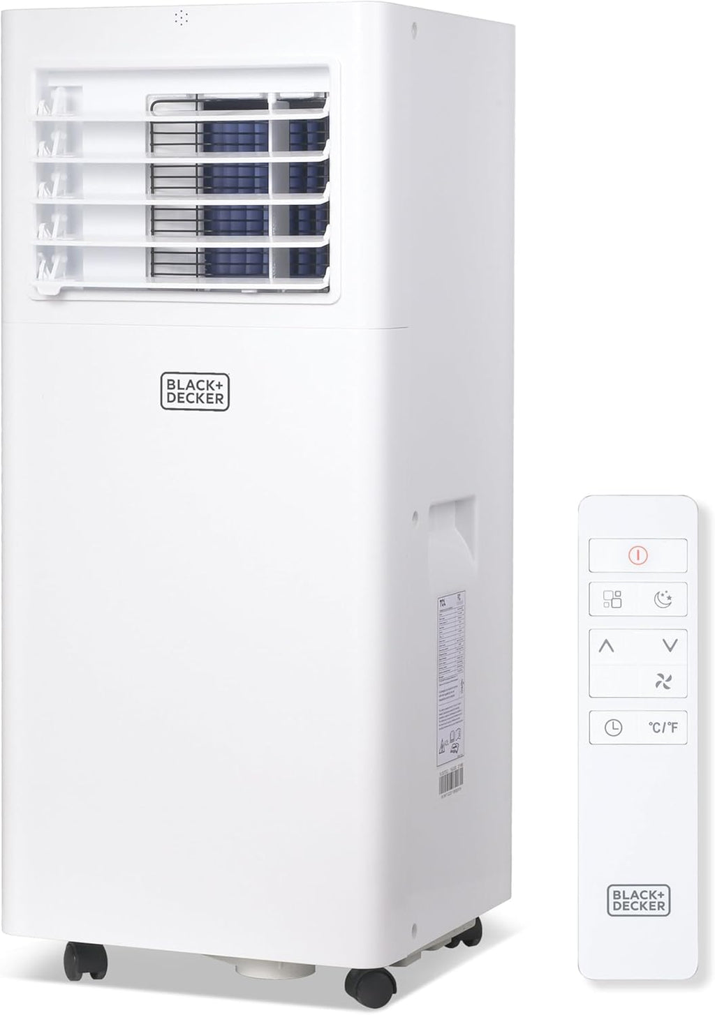 BLACK+DECKER Portable Air Conditioner, 8,500 BTU (5,100 BTU SACC) for Rooms Up To 350 Sq. Ft., Portable AC with Full Function Remote Control & Window Kit, BPACT05SM, White woonhhop