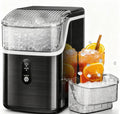 Kismile Nugget Ice Makers Countertop,Portable Ice Machine with Crushed Ice, 35lbs/Day,Self-Cleaning,One-Click Operation for Home Use(Silver) woonhhop