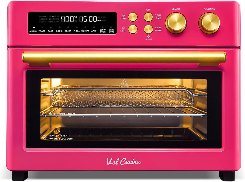 Infrared Heating Air Fryer Toaster Oven, Extra Large Countertop Convection Oven 10-in-1 Combo, 6-Slice Toast, Enamel Baking Pan Easy Clean with Recipe Book, Black Matte Stainless Steel wourant