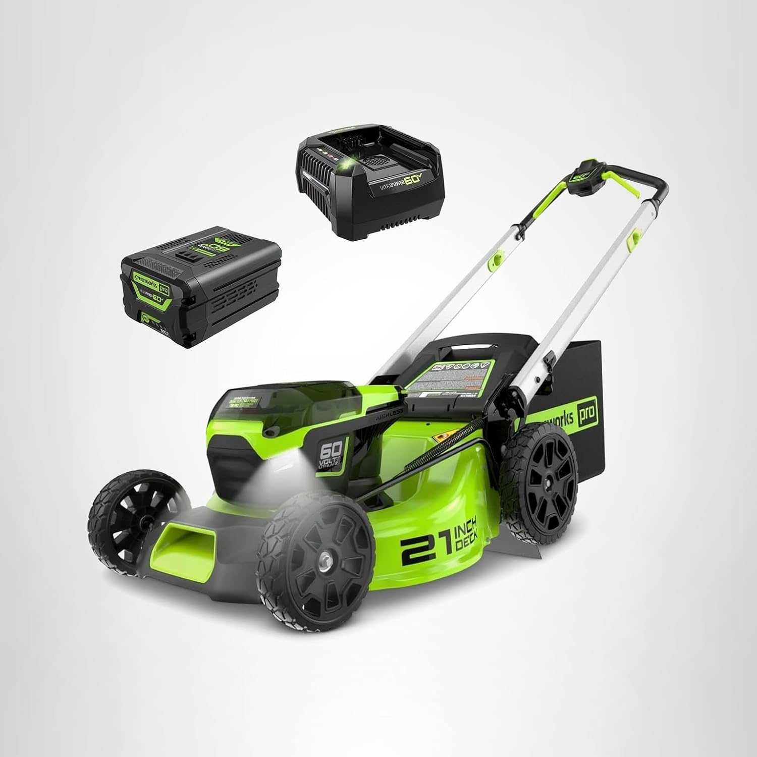 Greenworks 60V 17" Brushless Cordless Push Lawn Mower 2-in-1 Mulching/Bagging 4.0Ah Battery wourant