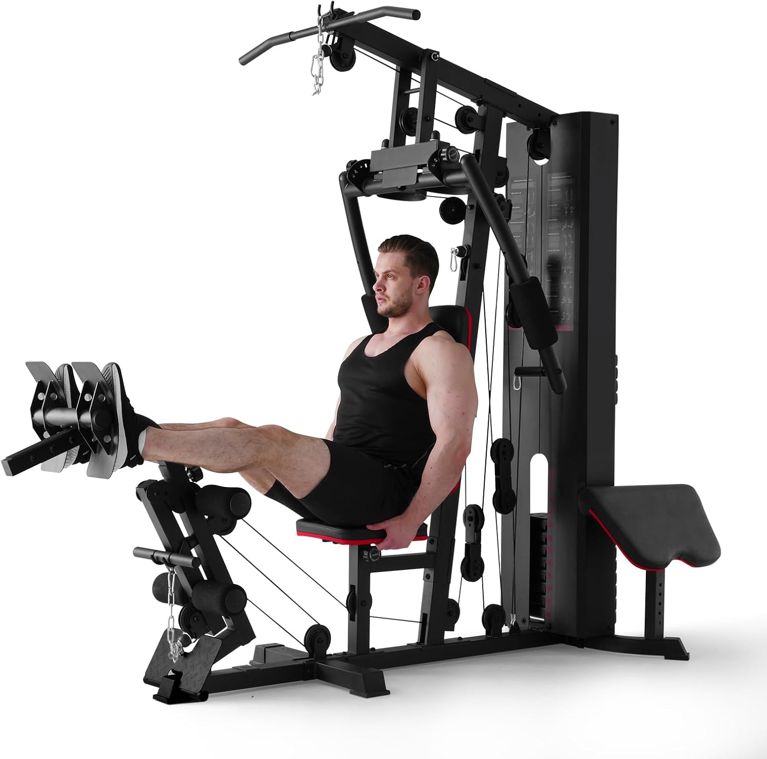 Mikolo Home Gym, Workout Station with 150LBS Weight Stack, Multifunctional Home Gym Equipment wourant