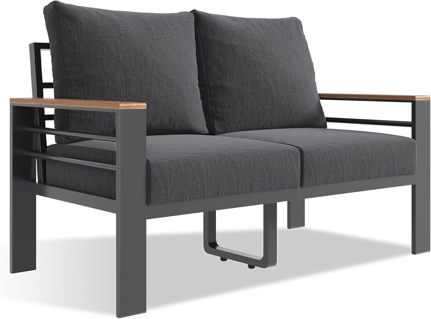 Aoxun Aluminum Patio Furniture Set 7 Seats, Oversized Outdoor Sectional with Washable Thick Cushions, Coffee Table and Waterproof Cover, Patio Conversation Sets for Porch, Balcony, Deck woonhhop