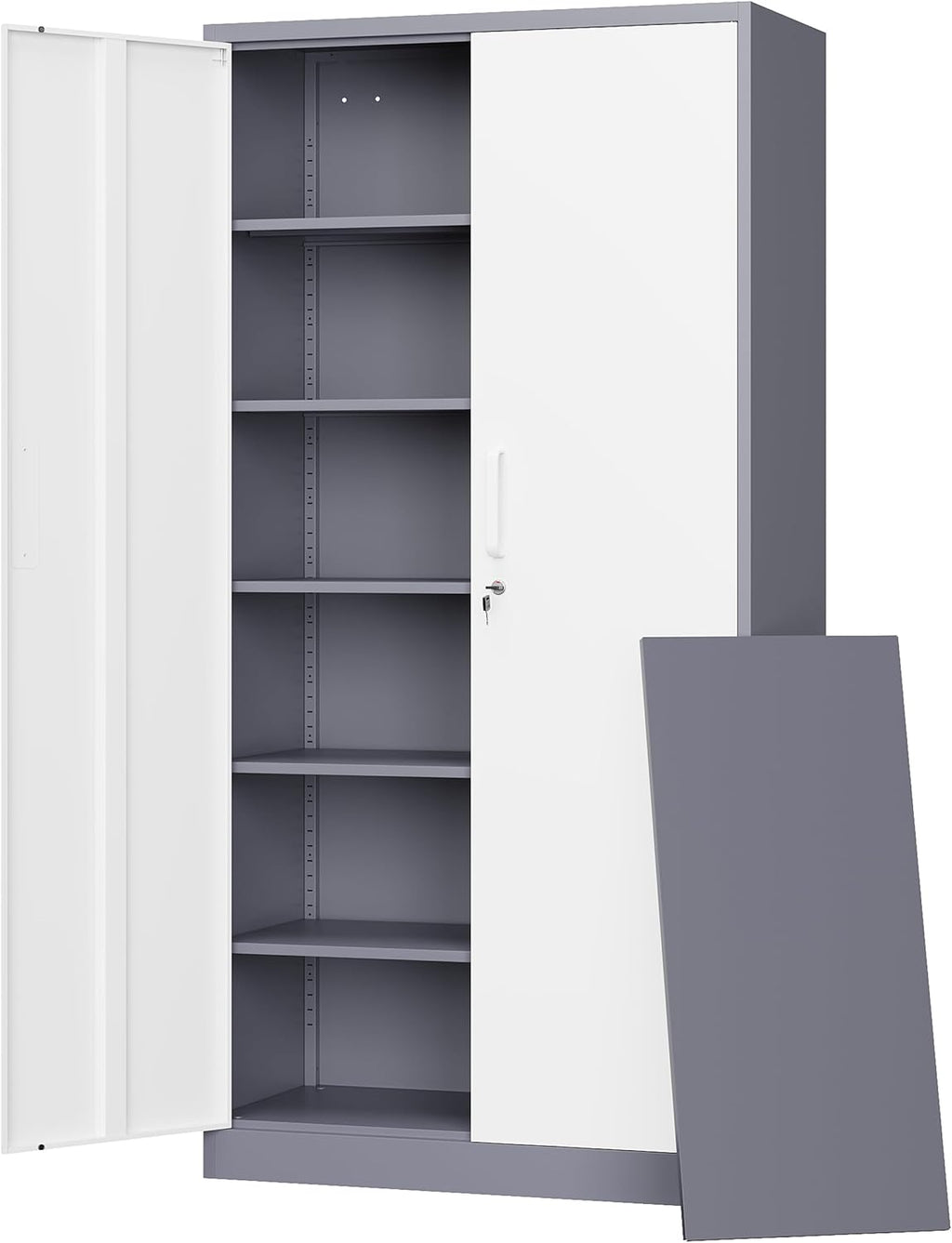 Letaya Metal Garage Storage Cabinets with Lock-72 Tall Tool Organizer Steel Lockers wourant