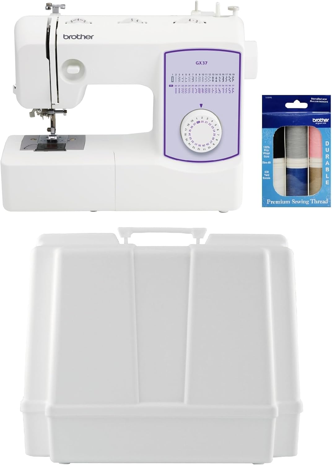 Brother sewing machine, GX37, 37 built-in stitches, 6 sewing feet included wourant