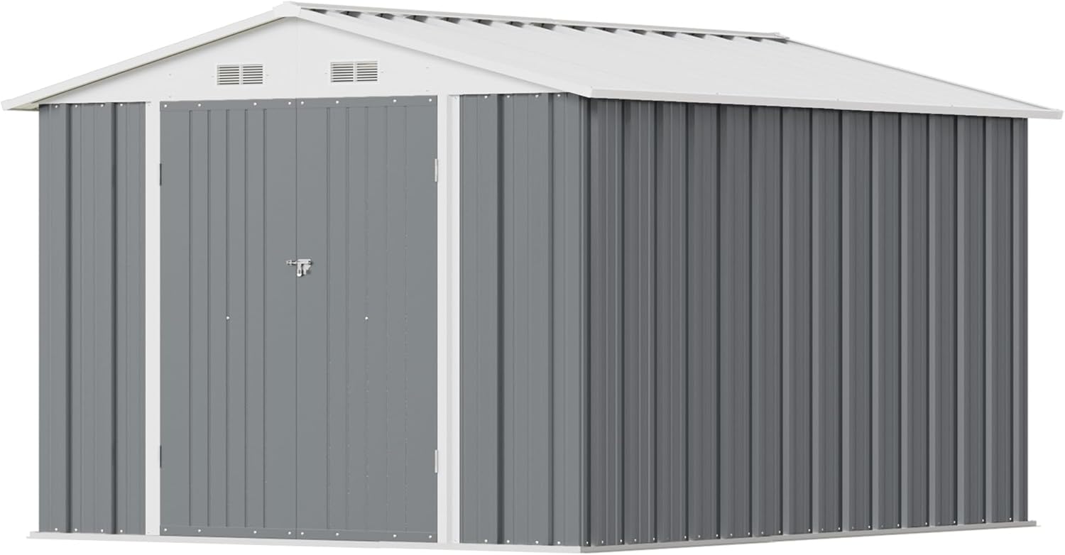 Greesum 6×4 FT Outdoor Storage Shed, Metal Patio Storage Shed with Lockable Door wourant