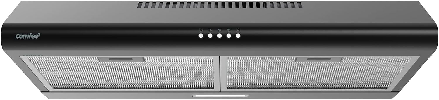 Comfee 30" Under Cabinet Ducted/Ductless Convertible Slim Vent Durable Stainless Steel Kitchen Reusable Filter wourant