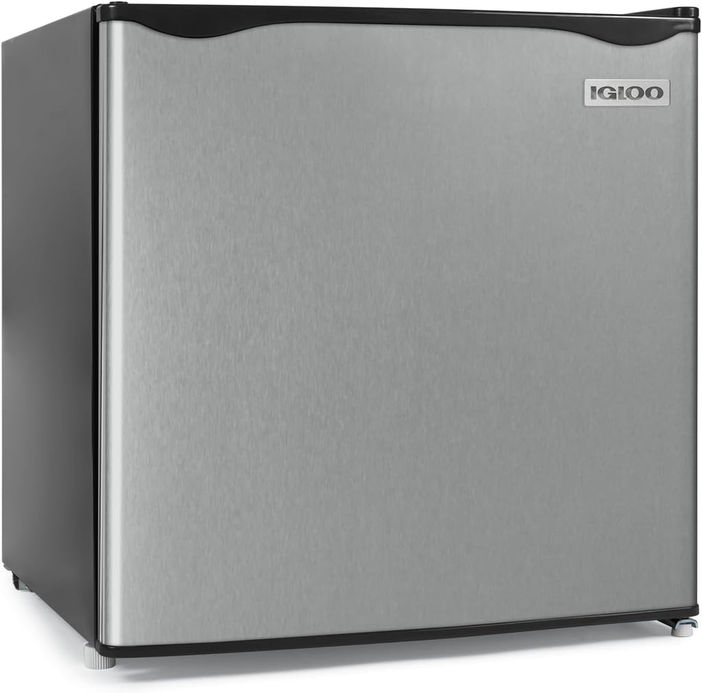 Igloo 3.2 Cu.Ft. Mini Fridge with Freezer - Single Door Compact Refrigerator with Glass Shelves for Homes