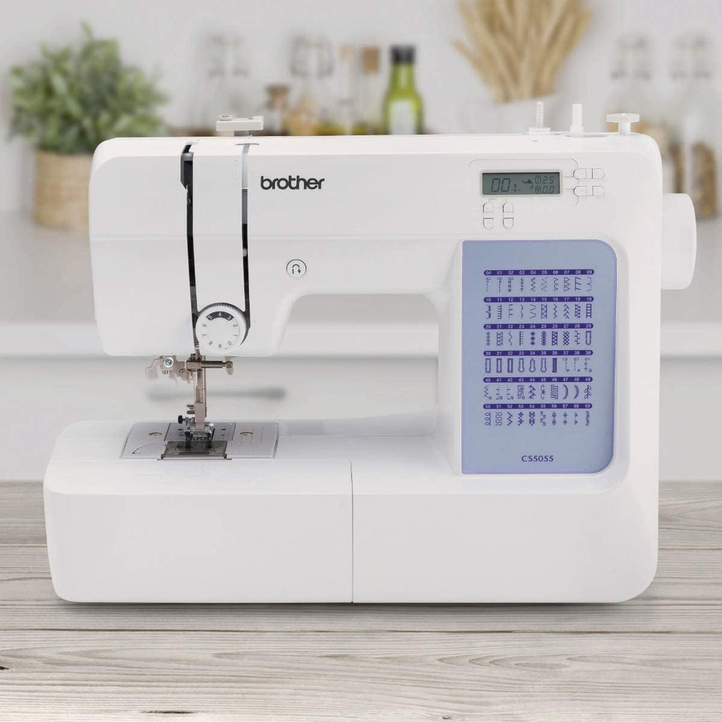 Brother CS5055 computerized sewing machine, 60 built-in stitches, LCD display wourant