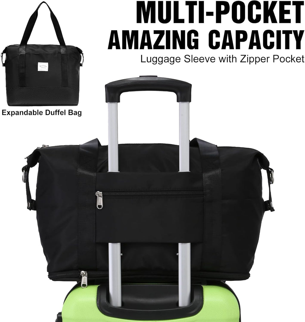 LONG VACATION 6 Piece Luggage Set Carry on Suitcase with ABS+PC hardshell, Spinner Wheels & YKK Zipper TSA Lock wourant