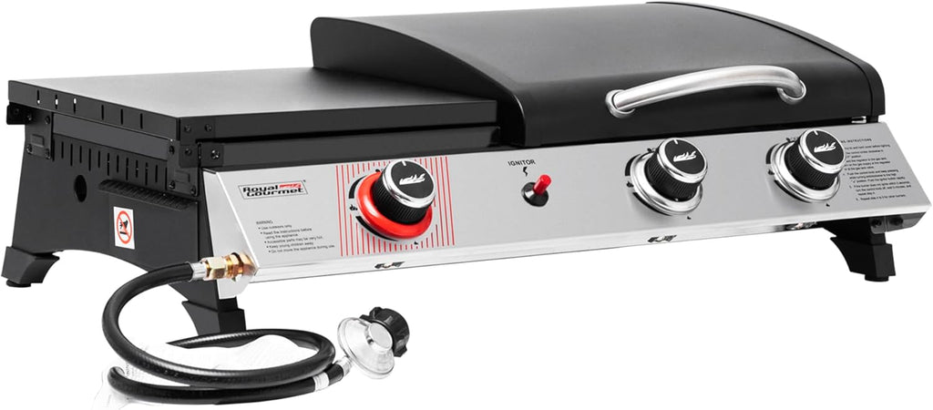 Royal Gourmet PD1305H 3 Burner Propane Gas Grill and Griddle Combo Lid 3-in-1 Grill Griddle Combo wourant