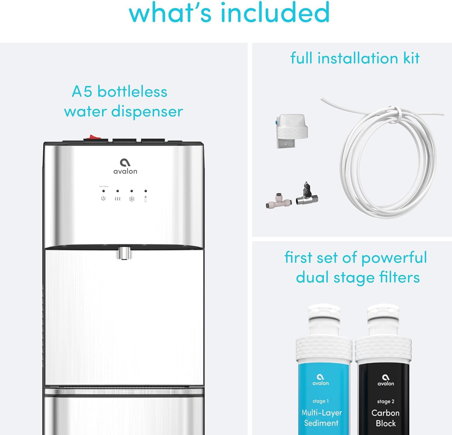 Avalon Self Cleaning Bottleless Water Cooler Water Dispenser 3 Temperature Settings wourant