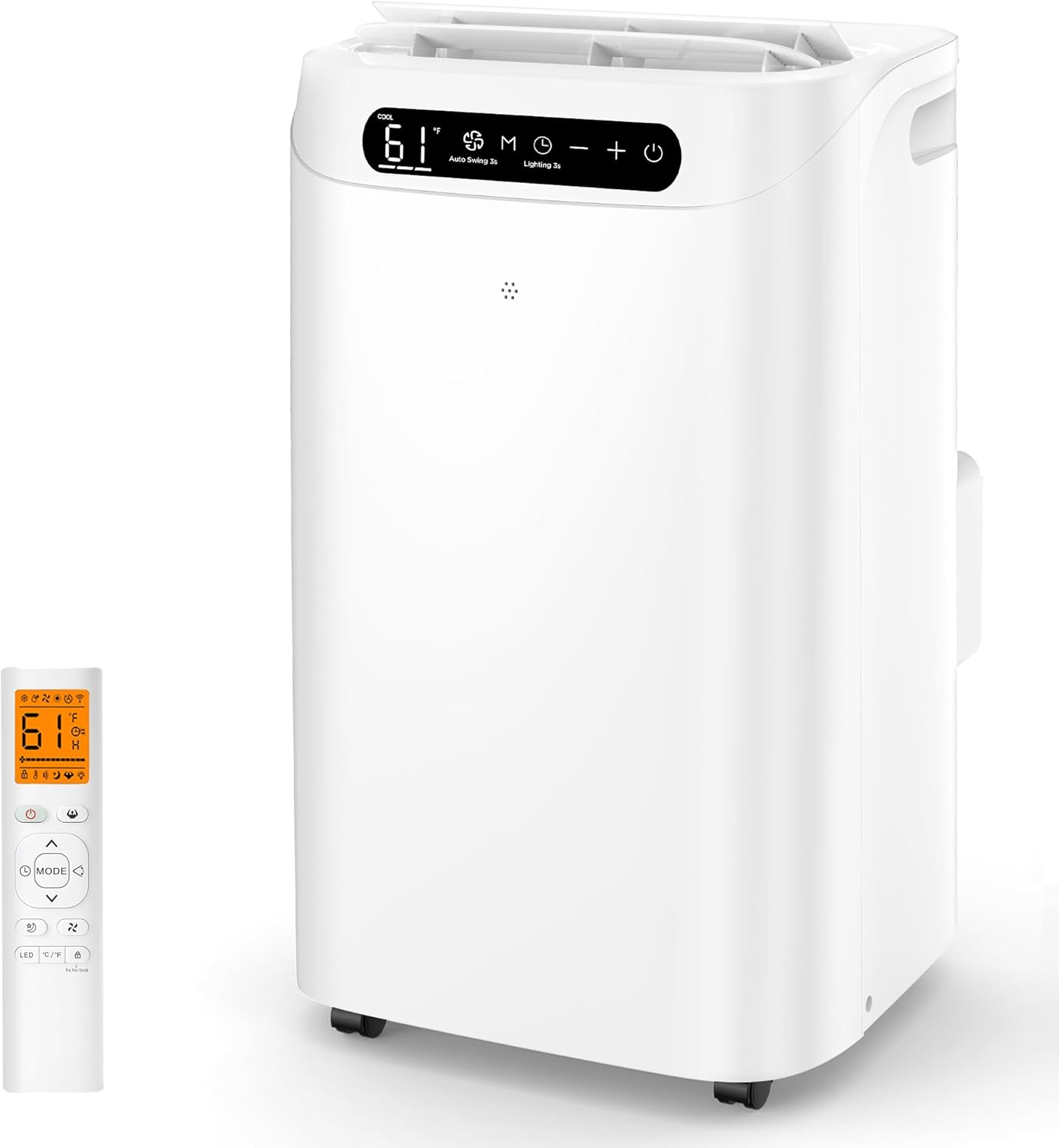 Humhold 14000 BTU Portable Air Conditioners Remote Control 4-in-1 Free Stand Smart Cooling AC Unit wourant
