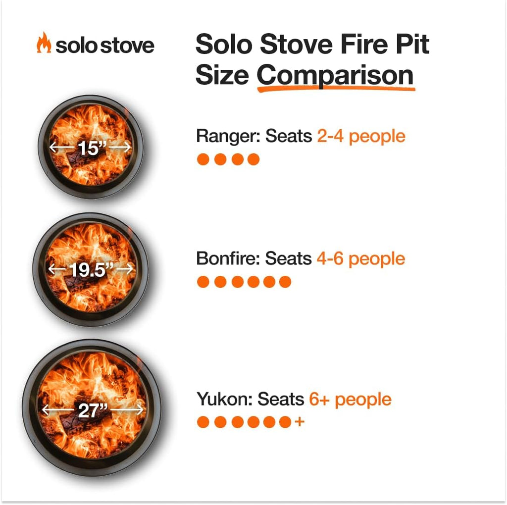 Solo Stove Bonfire 2.0 with Stand, 19.5 Inch Smokeless Fire Pit with Removable Ash Pan - Portable Outdoor Fire Pit - Stainless Steel Wood Burning Fireplace, Ideal for 4-6 People, 21.75 lbs wourant