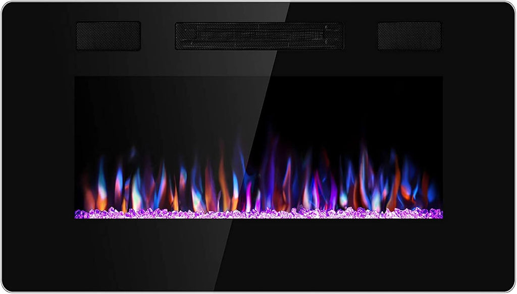 Antarctic Star 42 Inch Electric Fireplace in Wall Recessed and Wall Mounted Fireplace Heater wourant