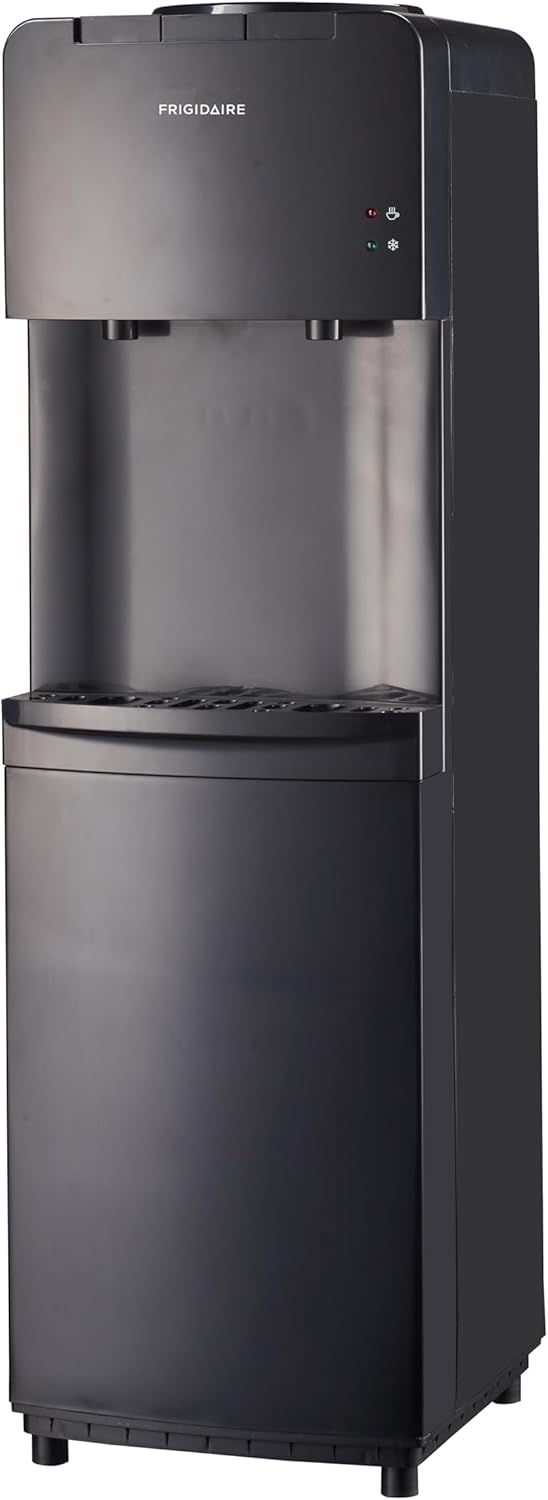 Frigidaire EFWC498 - Top Loading Cooler Dispenser -Hot & Cold Water - Child Safety Lock - Innovative Slim & Sleek Design, Holds 3 or 5 Gallon Bottles - Black wourant