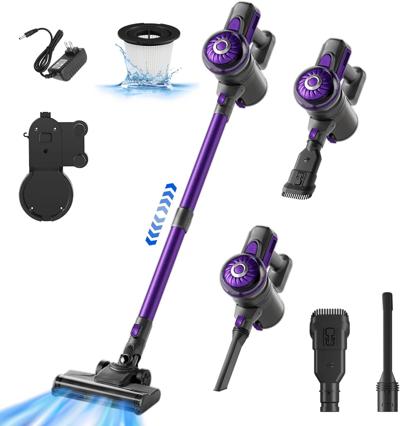Cordless Vacuum Cleaner, Lightweight 2-in-1 Stick & Handheld Vacuum for Apartment, Pet Hair & Car Cleaning, S1 woonhhop