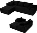 Cloud Sectional Couch with L-Shape Chaise,Modern Modular Sofa with Deep Seat, Upholstered Couches for Living Room Bedroom,No Assembly Required, Beige (Left Facing Chaise) wourant