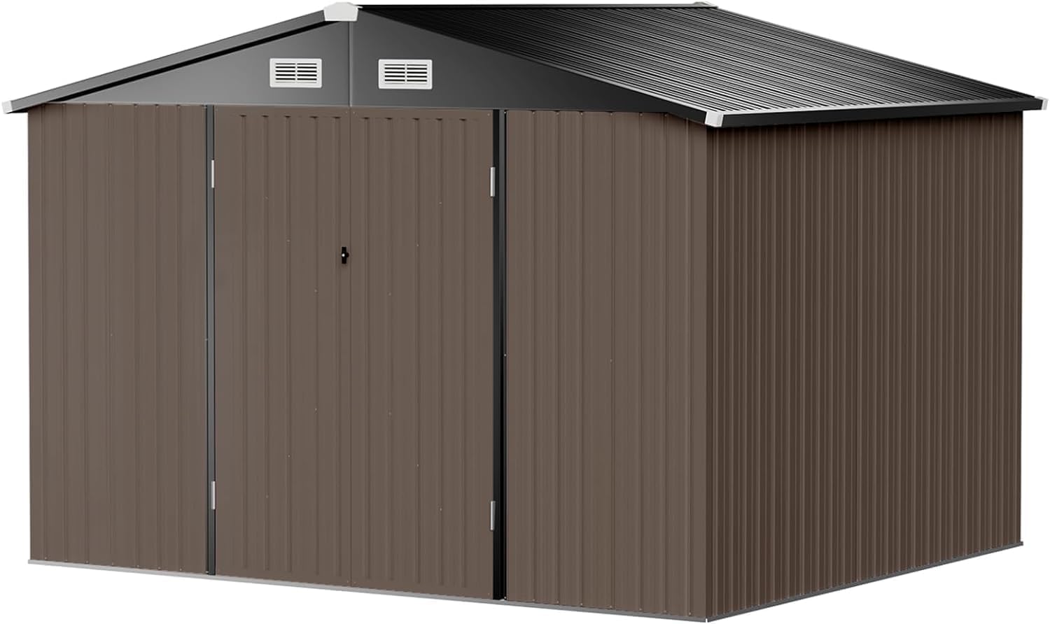 Aoxun 6.2x4 FT Shed Outdoor Storage Shed Metal Garden Shed Slooping Roof Tool Shed Bike Shed wourant