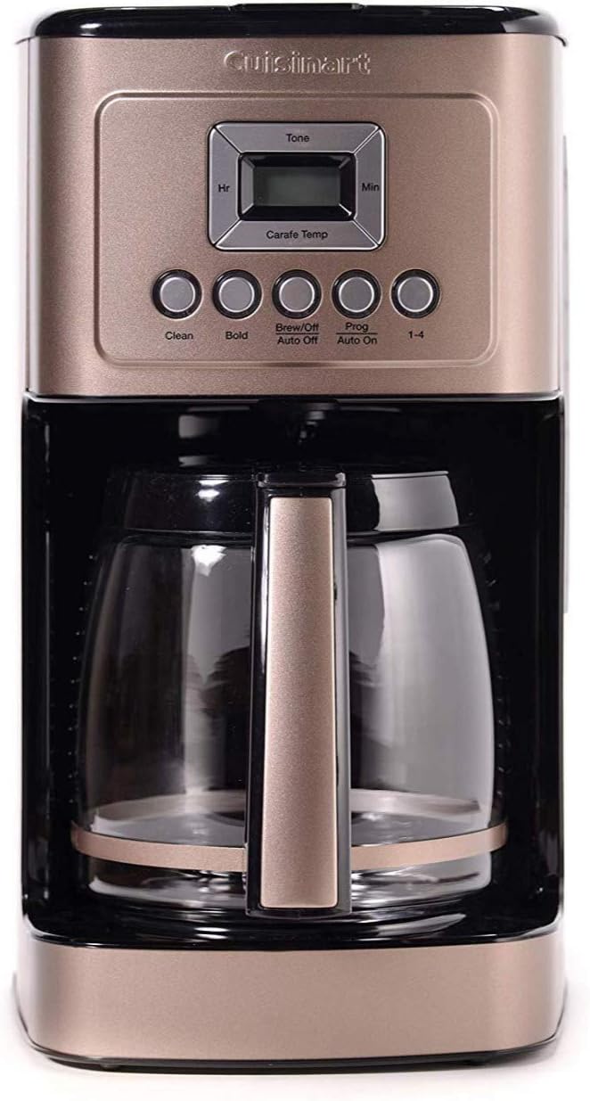 Cuisinart 14-Cup Coffee Maker, Programmable PerfecTemp Glass Carafe Coffee Machine with 1-4 Cup Setting, Brew Strength Control and Pause, Stainless Steel, DCC-3200BKSNAS, Black woonhhop
