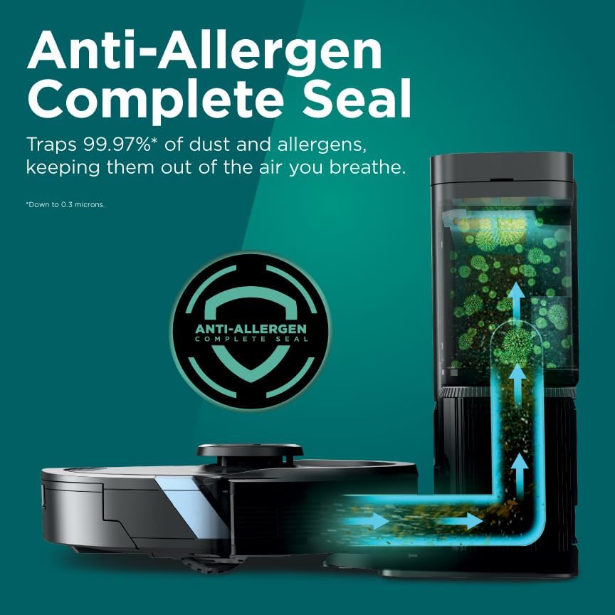 Robot Vacuum & Mop Combo, Powerful Suction, Matrix Plus, 60-Day Debris Capacity, HEPA Bagless Self Empty Base, Sonic Mopping, Home Mapping for Pet Hair - Carpets & Hardfloor, AV2610WA wourant