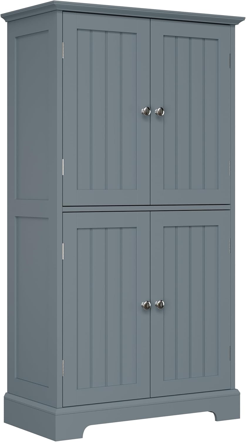 ChooChoo Bathroom Floor Cabinet, Modern Bathroom Storage Cabinet with 4 Door wourant