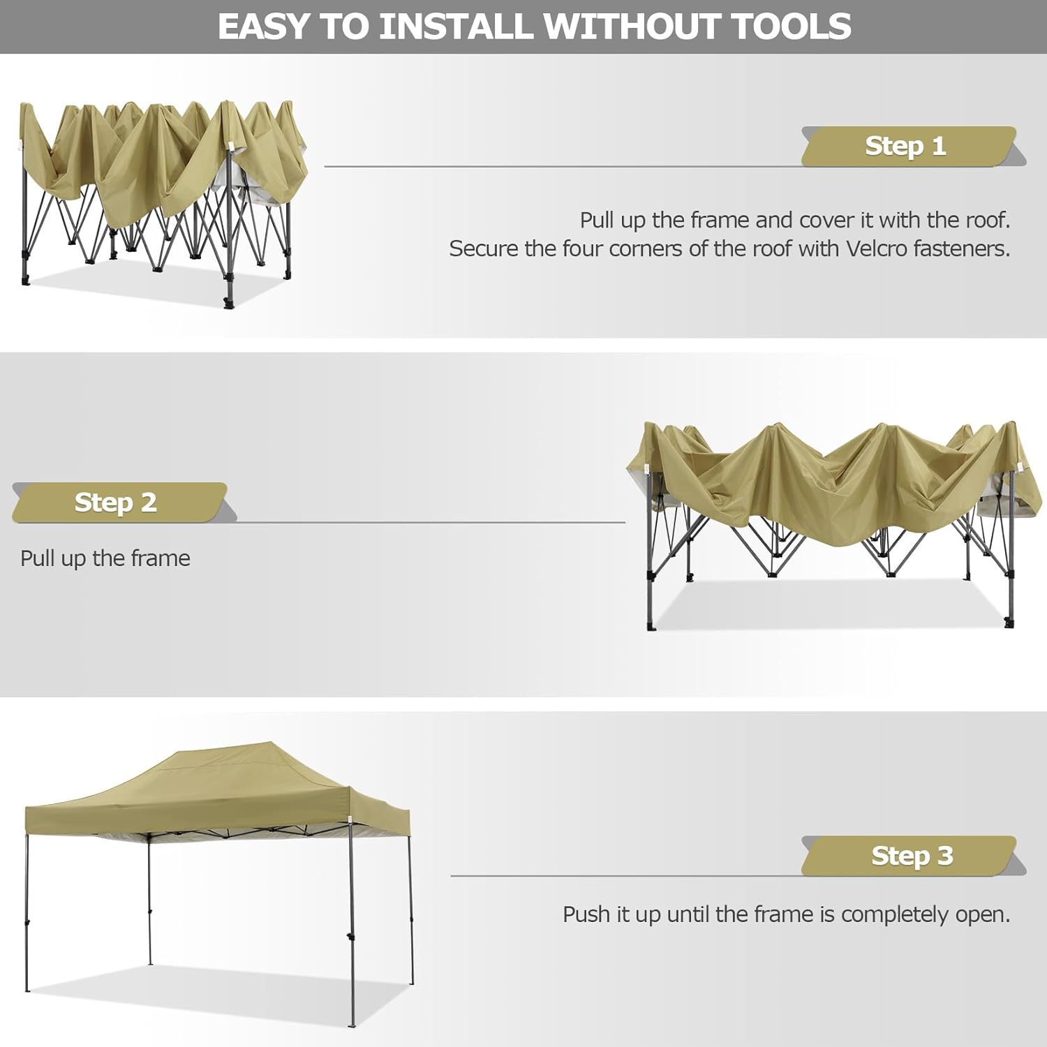 COBIZI 10x20 Heavy Duty Pop up Canopy Tent with 6 sidewalls Easy Up Commercial Outdoor Canopy Wedding Party Tents for Parties All Season Wind & Waterproof Gazebo with Roller Bag,Black(Frame Thickened) wourant