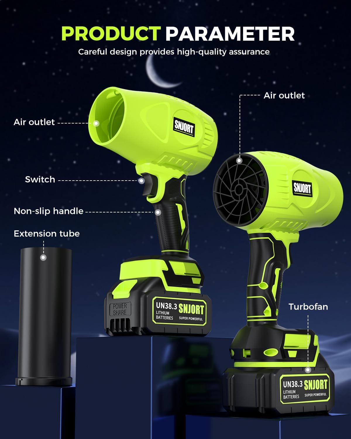 Leaf Blower Cordless with Battery and Charger, 500,000 RPM, Extended Nozzle, Lightweight Handheld Design, Turbo Jet Blower for Patio Cleaning wourant