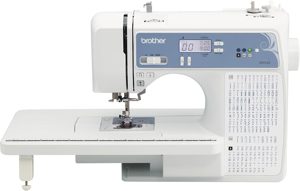 Brother Sewing and Quilting Machine, Computerized, 165 Built-in Stitches, LCD Display, Wide Table, 8 Included Presser Feet, White, 20x12x17 wourant