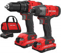 V20 MAX Cordless Drill and Impact Driver, Power Tool Combo Kit with 2 Batteries and Charger (CMCK200C2AM) wourant
