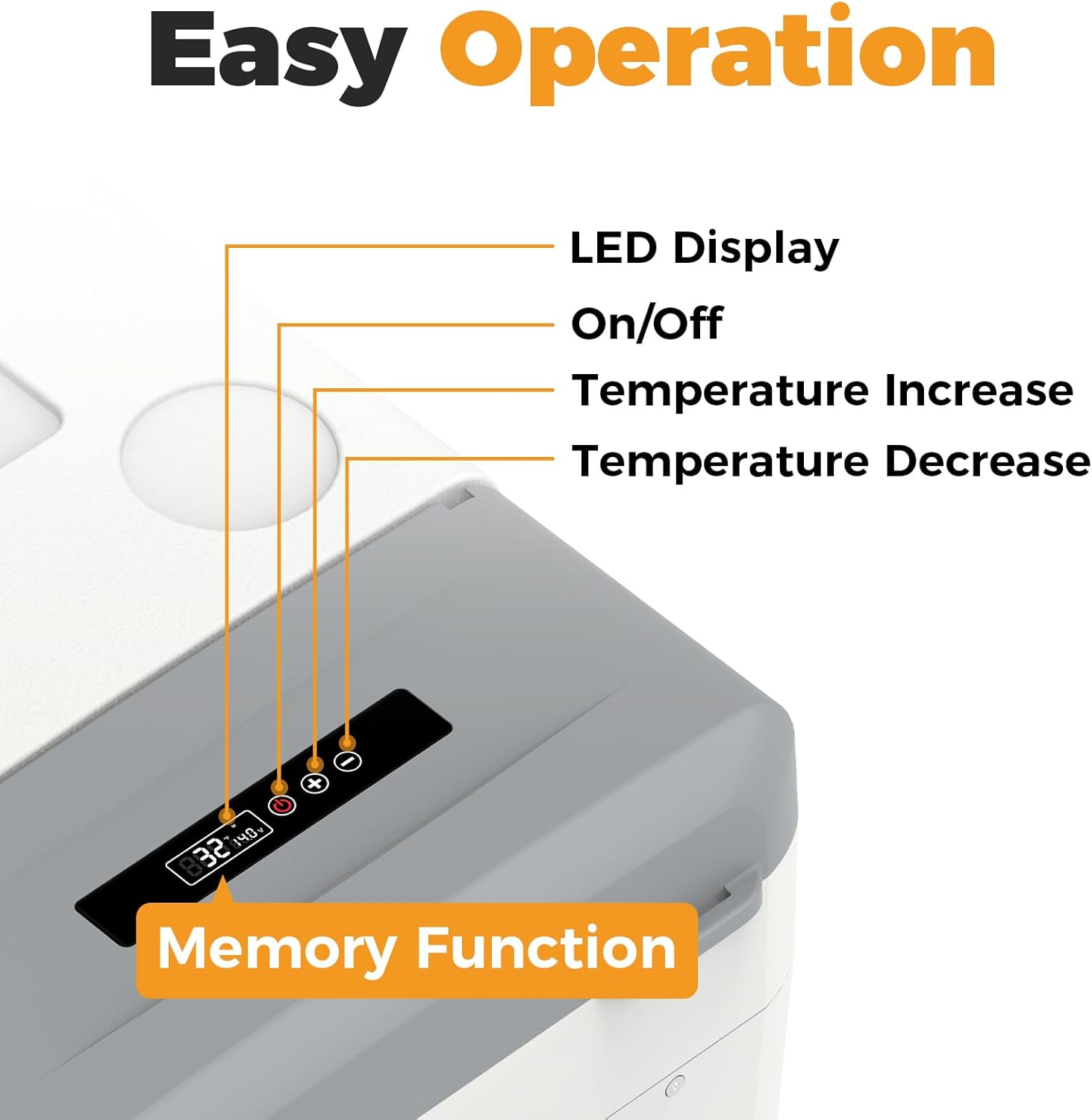 12V Refrigerator 21 Quart Portable Freezer 50 Hours Keep Cool,Electric Cooler for Vehicles Car Refrigerator 12V Portable Fridge for Car Camping Truck Van RV SUV Road Trip Travel RF20 wourant