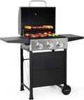 MASTER COOK 3 Burner BBQ Propane Gas Grill 472 Sq. In. Cooking Area 30,000 BTU Stainless Steel wourant