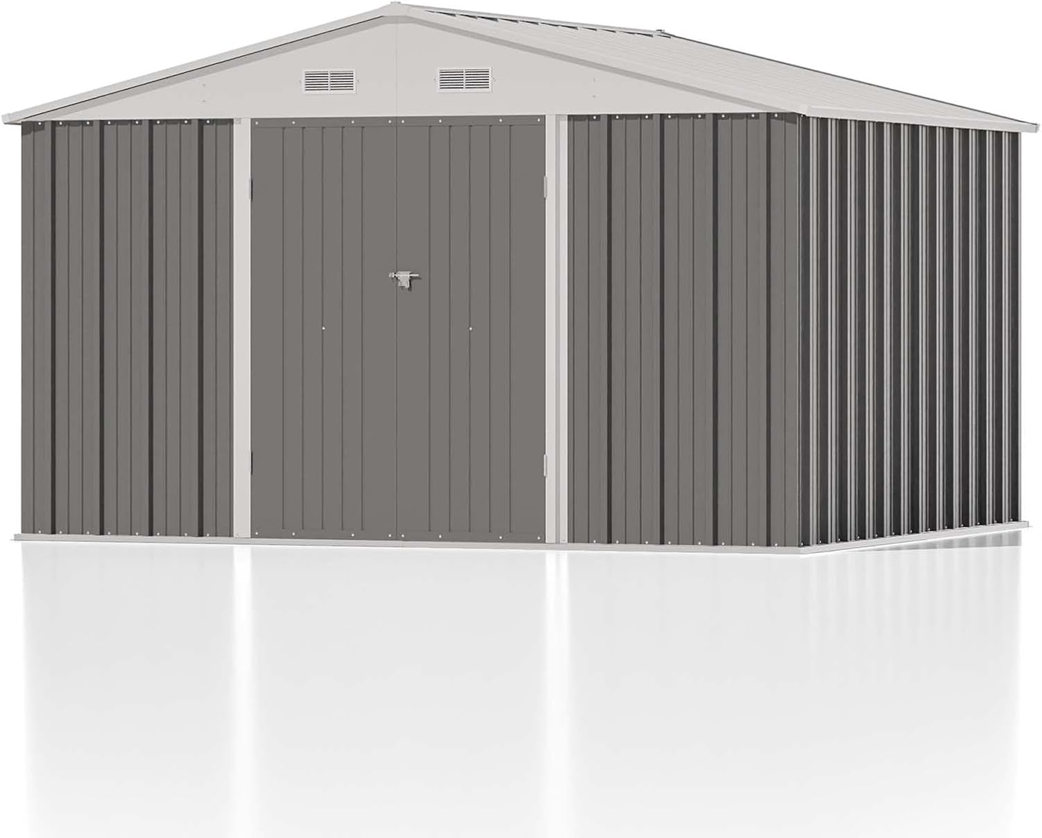 Patiowell 5x3 FT Outdoor Storage Shed Tool Shed with Sloping Roof and Lockable Door Metal Shed wourant