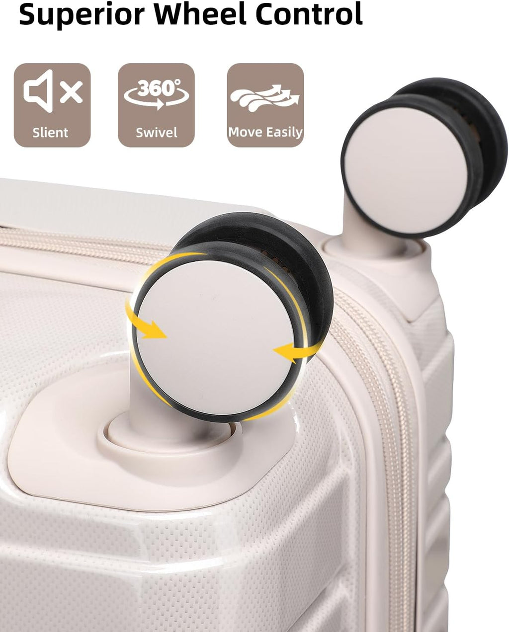 6-piece luggage set, expandable hardshell suitcase set with spinner wheels, lightweight rolling luggage set wourant