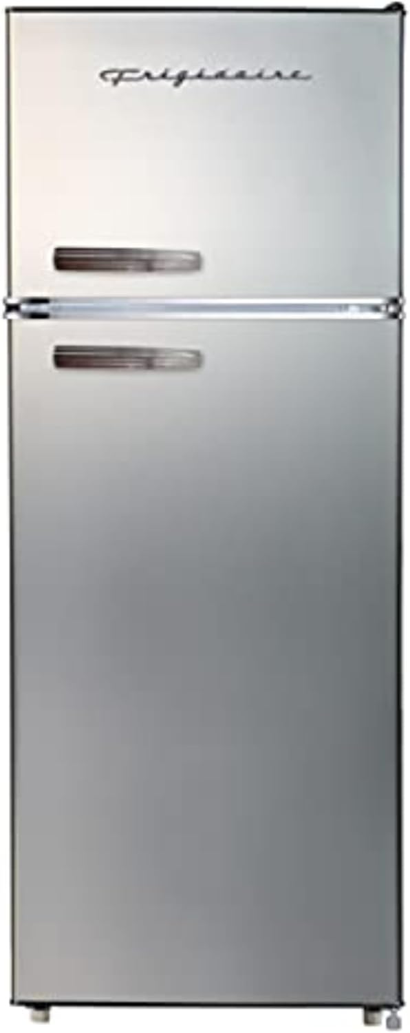Frigidaire EFR753 2 Door Apartment Size Refrigerator with Freezer Retro Chrome Handle wourant