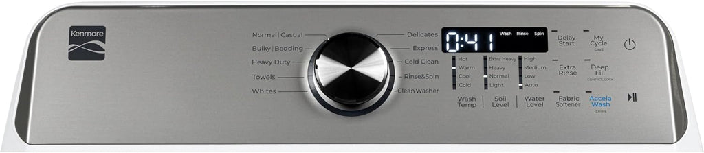 4.5 cu. ft. Top Load Washer with Triple Action Impeller for Tough Dirt & Stains-Reduce Laundry Time with Accela and Express Wash-LED, White wourant