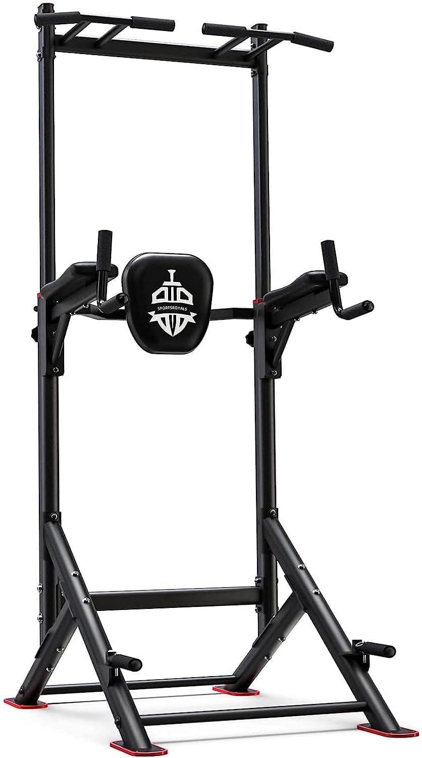 Sportsroyals Power Tower Pulp Up Bar Station, 450 lbs stable suspended immersion tilt station wourant