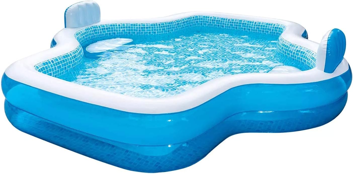 Members Mark Elegant Family Pool 10 Feet Long 2 Inflatable Seats with Backrests. New Version wourant