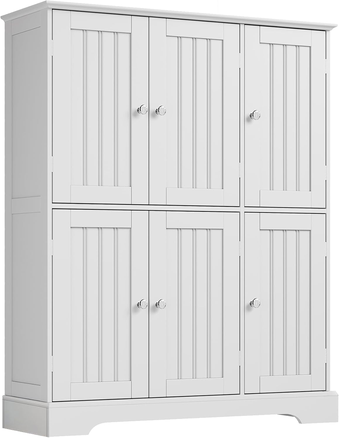 ChooChoo Bathroom Floor Cabinet, Modern Bathroom Storage Cabinet with 4 Door wourant