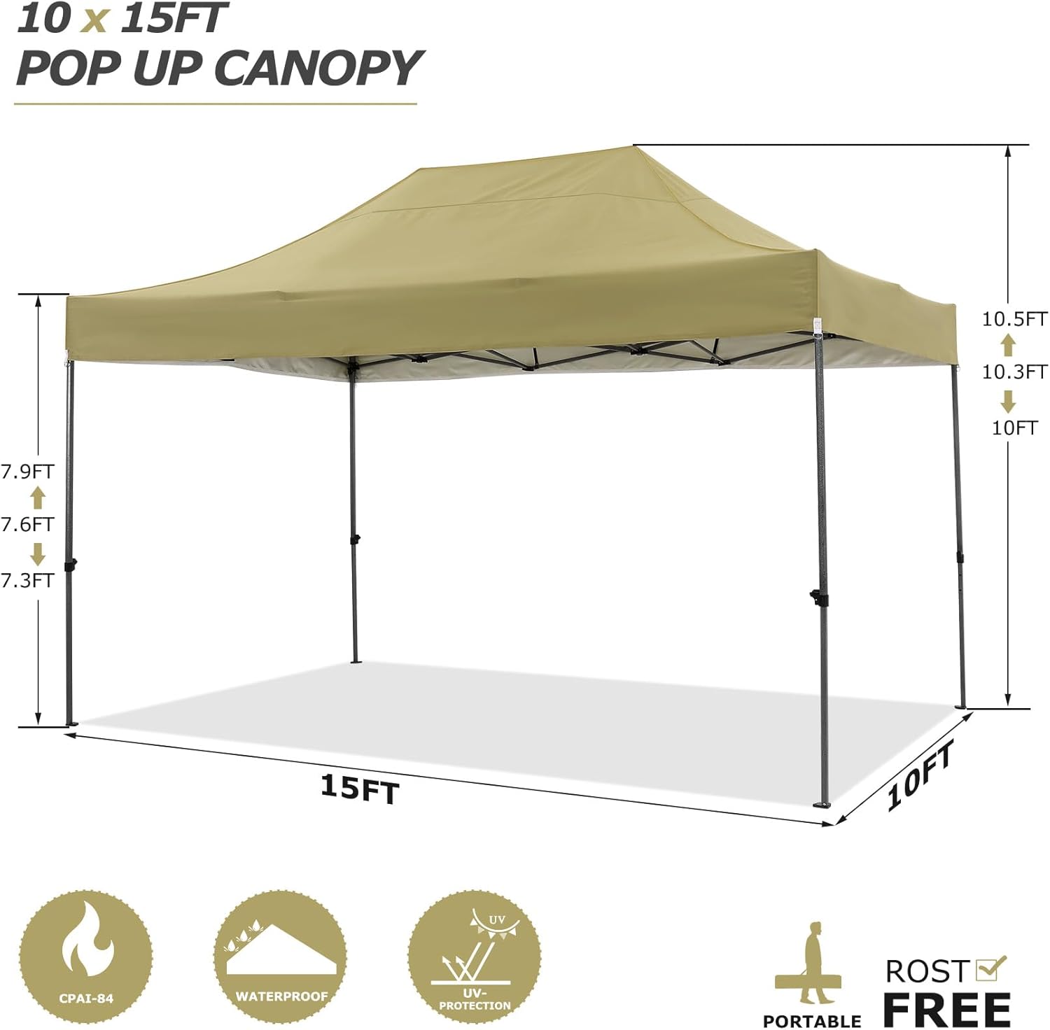 COBIZI 10x20 Heavy Duty Pop up Canopy Tent with 6 sidewalls Easy Up Commercial Outdoor Canopy Wedding Party Tents for Parties All Season Wind & Waterproof Gazebo with Roller Bag,Black(Frame Thickened) wourant