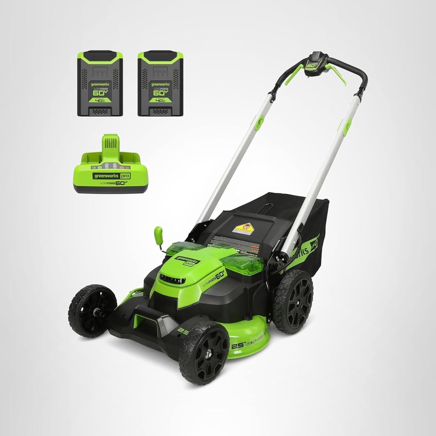 Greenworks 60V 17" Brushless Cordless Push Lawn Mower 2-in-1 Mulching/Bagging 4.0Ah Battery wourant