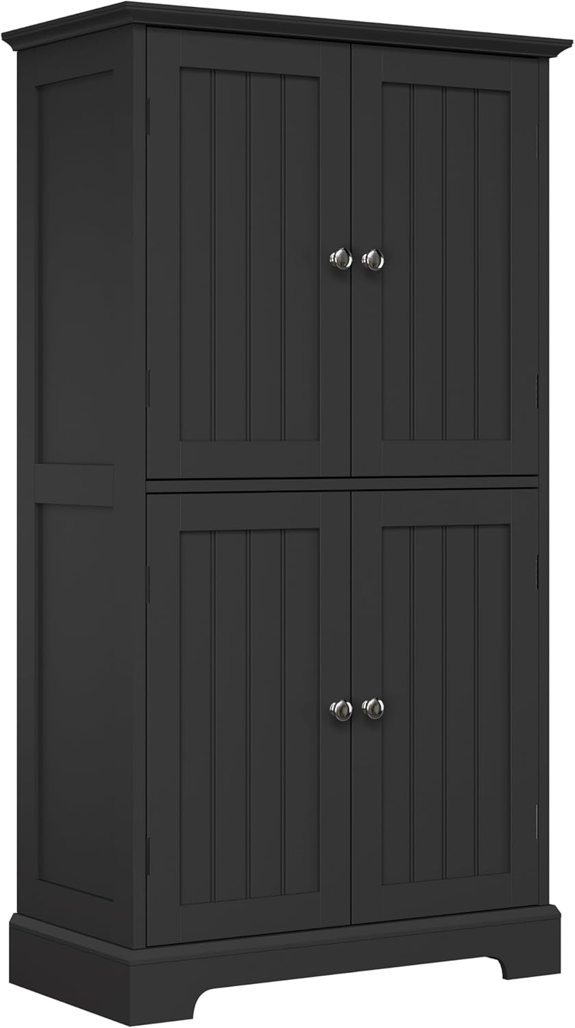ChooChoo Bathroom Floor Cabinet, Modern Bathroom Storage Cabinet with 4 Door wourant