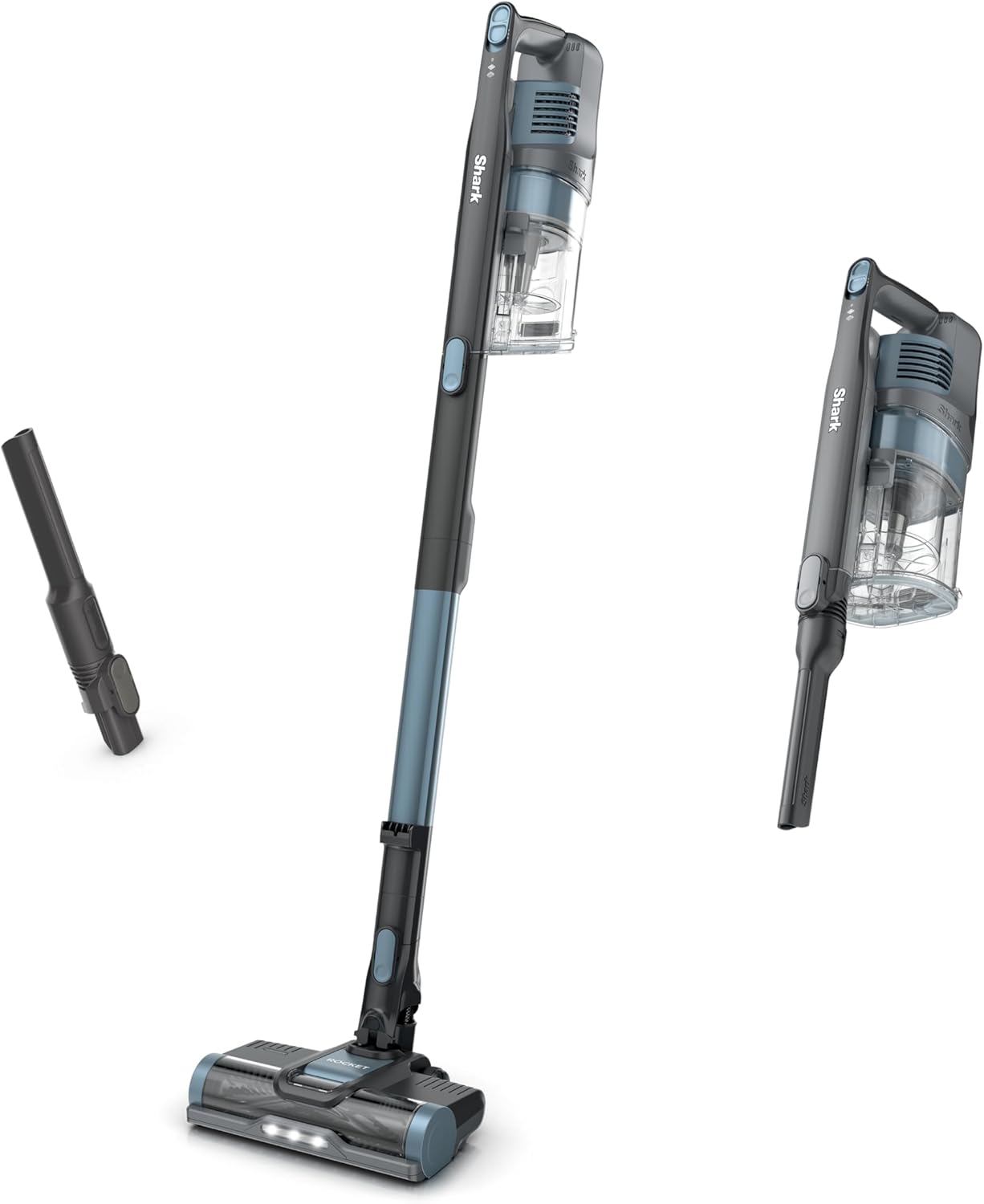 Shark Pet Cordless Stick Vacuum with XL Dust Cup, LED Headlights, Removable Handheld Vac, Crevice Tool, Portable Vacuum for Household Pet Hair, Carpet & Hard Floors, 40min Runtime, Ice Blue, IX141AMZ woonhhop