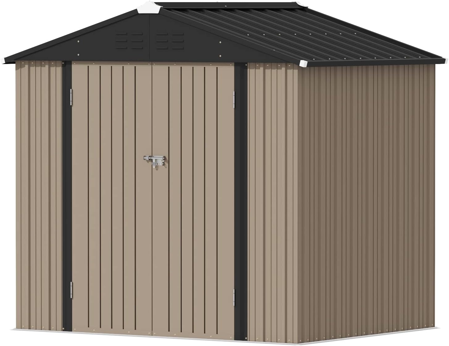 Devoko Outdoor Storage Shed 5 x 3 FT Lockable Metal Garden Shed Steel Anti-Corrosion Storage House with Single Lockable Door for Backyard Outdoor Patio wourant