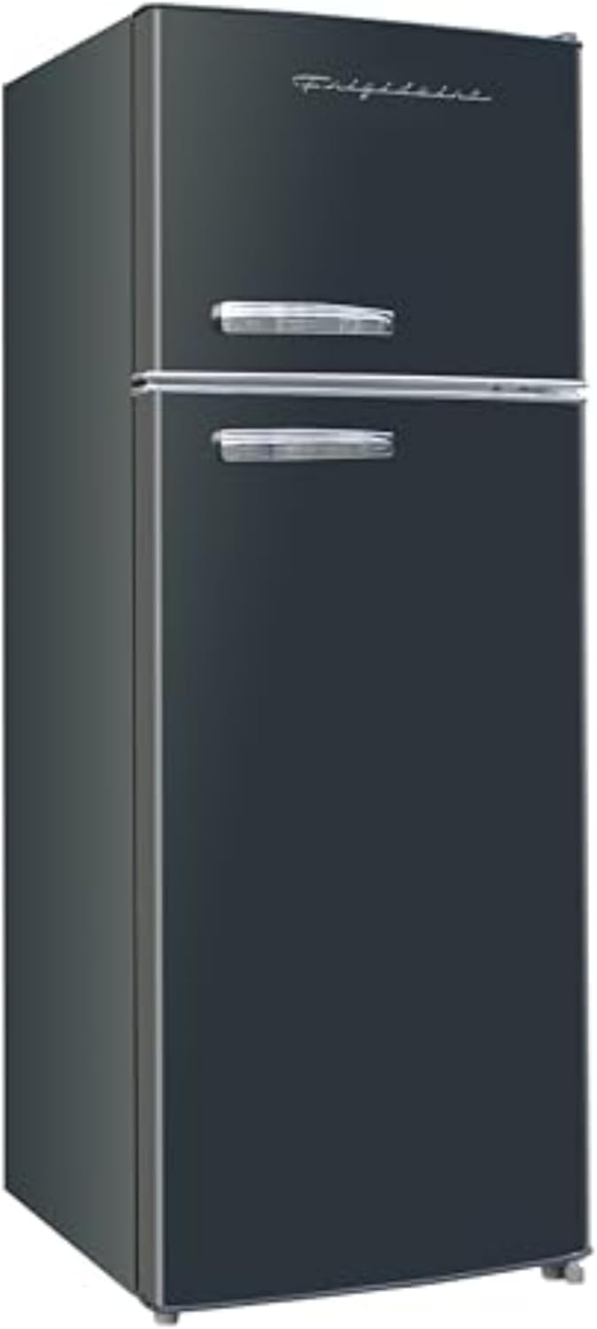 Frigidaire EFR753 2 Door Apartment Size Refrigerator with Freezer Retro Chrome Handle wourant