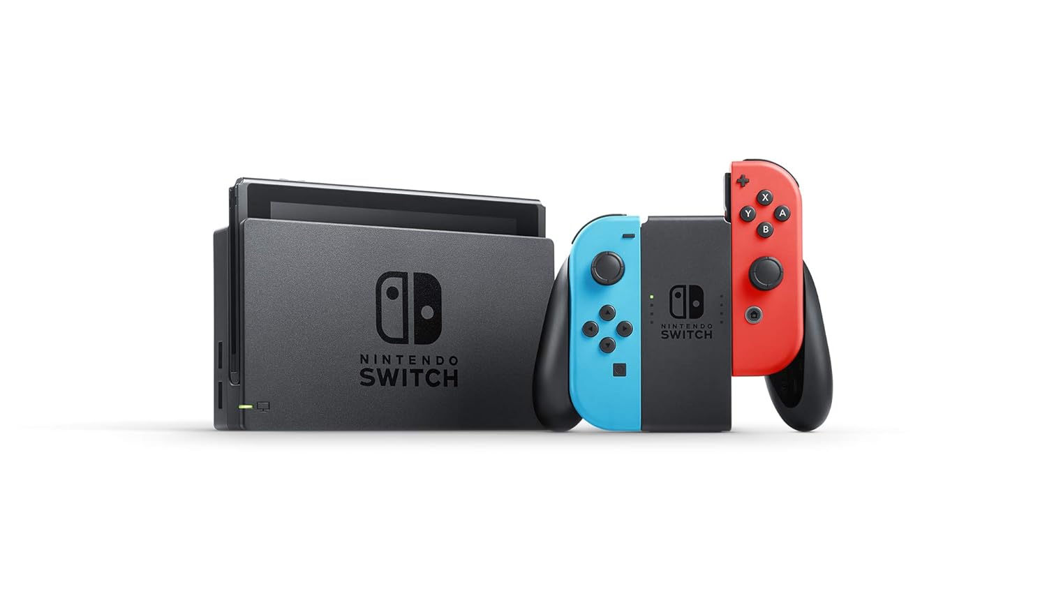 Nintendo Switch with Neon Blue and Neon Red Joy-Con - Handheld Gaming Console jumpsub