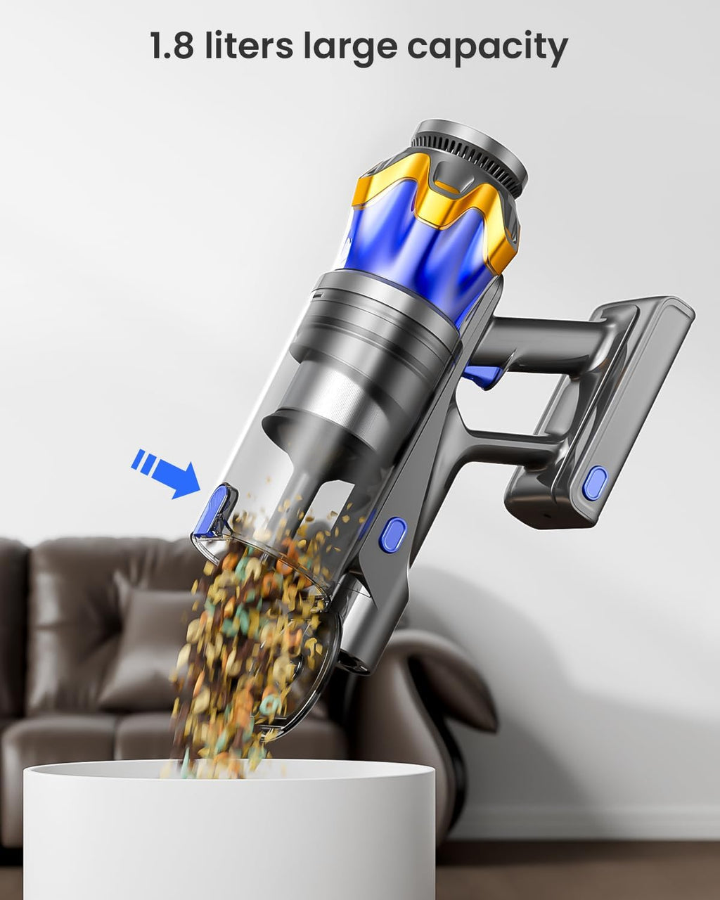 Cordless Vacuum Cleaner, Upgraded 650W 55KPA 70Mins Cordless Stick Vacuum Cleaner with Self-Standing and Touch Screen, Anti-tangle Wireless Vacumm, Vacuum Cleaners for Home/Pet Hair/Carpets/Floors woonhhop