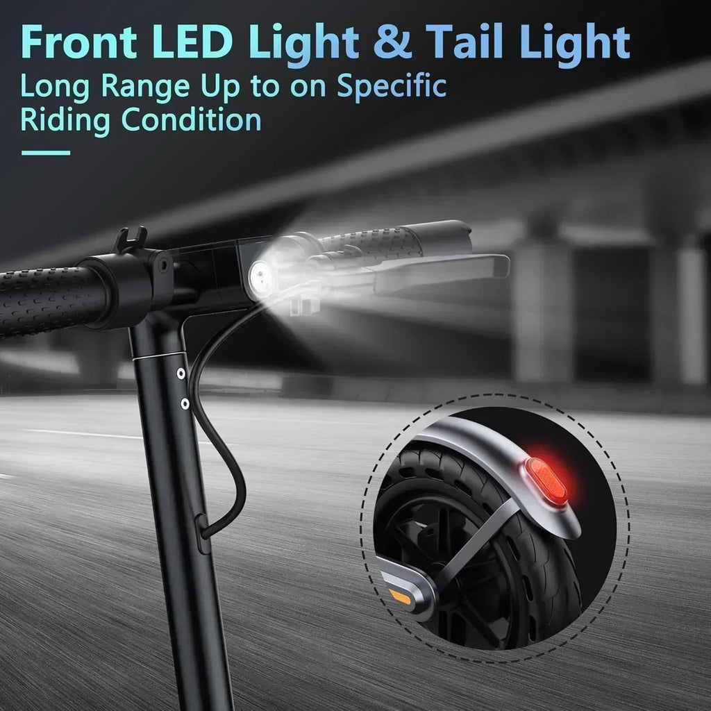 Electric Scooter 350W/500W Powerful Motor 8.5"/10" Solid Tires 19/22Mph 28/21/12 Miles Range wourant