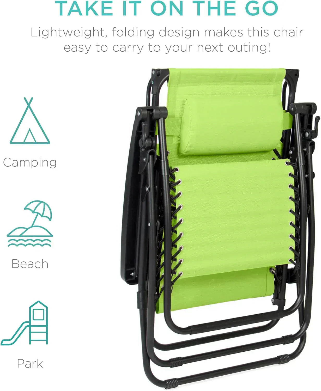 Best Choice Products Folding Zero Gravity Recliner Patio Lounge Chair Adjustable Canopy Shade wourant