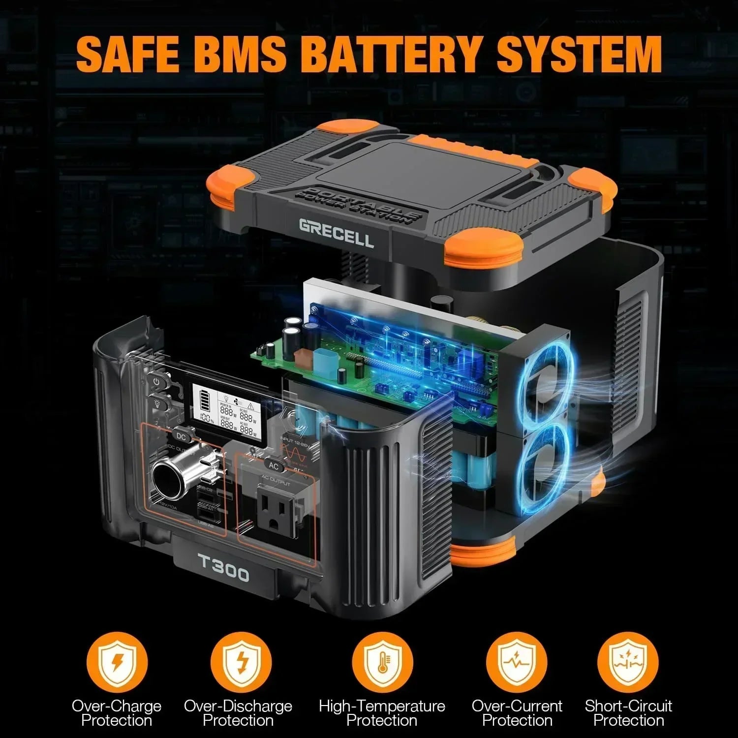 Portable Power Station 300W (Peak 600W) 230.88Wh Solar Generator 60W USB-C PD Output wourant