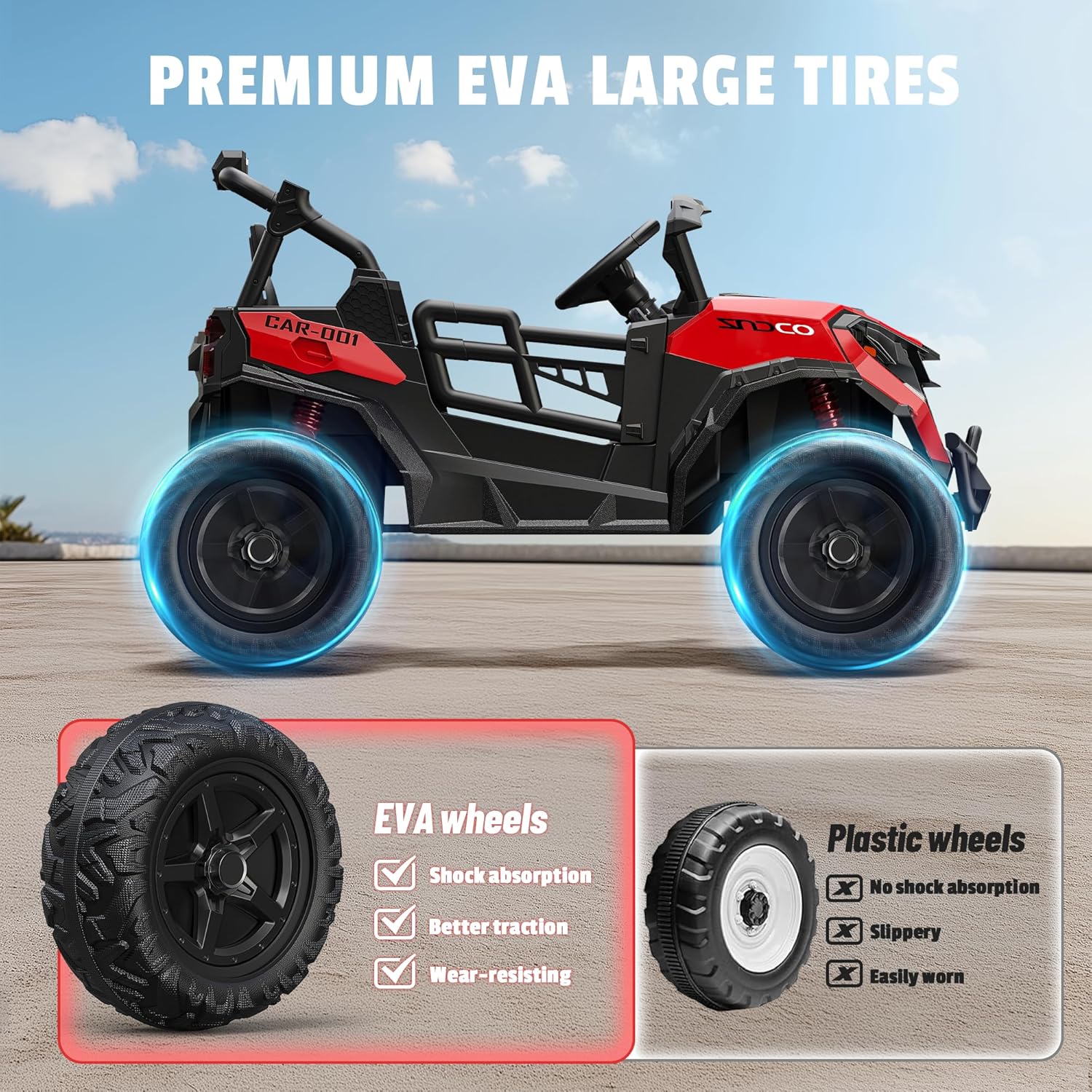 Pink all-terrain car travel electric toy truck wourant